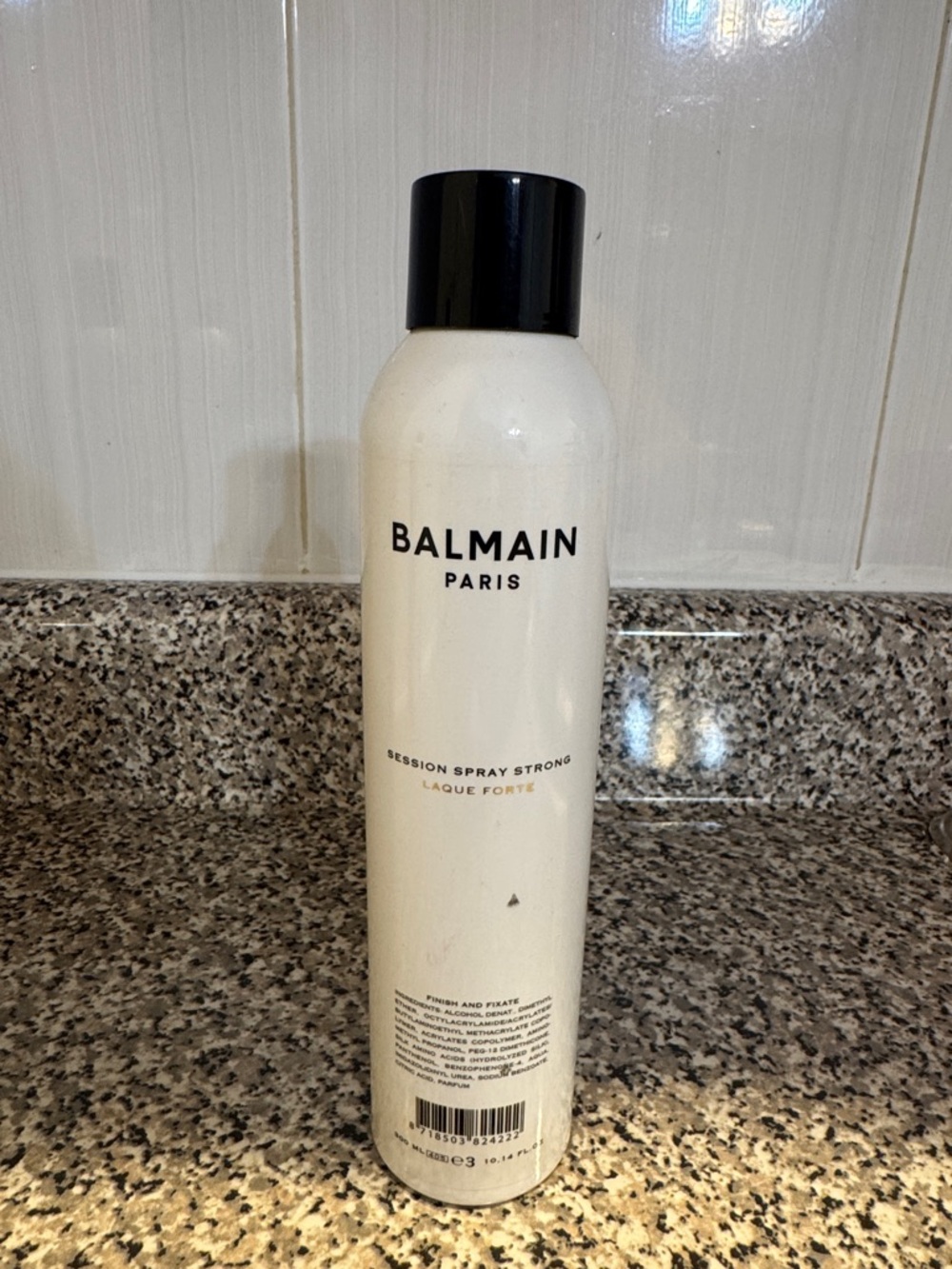 Balmain Paris Session Spray Strong – White & Black Cap